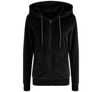 Kapuzensweatjacke OXMO "Kapuzensweatjacke OXVicky", Damen, Gr. M, schwarz, Obermaterial: 80% Baumwolle CO. 20% Polyester PES., Sweatjacken (49440259-M) schwarz