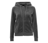 Kapuzensweatjacke OXMO "Kapuzensweatjacke OXVicky", Damen, Gr. XL, grau (castlerock), Obermaterial: 80% Baumwolle CO. 20% Polyester PES., Sweatjacken (58627325-XL) castlerock