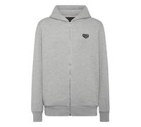 Kapuzensweatjacke PHILIPP PLEIN "Iconic Plein", Herren, Gr. XXL, 10, grau, Obermaterial: 100% Baumwolle, Sweatjacken (78490943-XXL) 10, grau