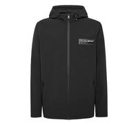 Kapuzensweatjacke PLEIN SPORT "Sweatjacke mit Kapuze", Jungen, Gr. M, schwarz (02, schwarz), Obermaterial: 89% Polyamid, 11% Elasthan; Futter: 100% Polyester, Sweatjacken Zip-Hoodie (15518320-M) 02, s