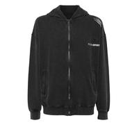 Kapuzensweatjacke PLEIN SPORT "Kapuzen-Sweatjacket", Jungen, Gr. L, schwarz (02, schwarz), Obermaterial: 100% Baumwolle, Sweatjacken (65590246-L) 02, schwarz