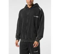 Kapuzensweatjacke PLEIN SPORT "Kapuzen-Sweatjacket", Herren, Gr. S, schwarz (02, schwarz), Obermaterial: 100% Baumwolle, Sweatjacken (65590246-S) 02, schwarz