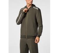 Kapuzensweatjacke PLEIN SPORT "Sweatjacke mit Kapuze", Jungen, Gr. 5XL, 65, military, Obermaterial: 95% Polyester, 5% Elasthan, Sweatjacken Zip-Hoodie (51962101-5XL) 65, military