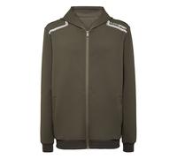 Kapuzensweatjacke PLEIN SPORT "Sweatjacke mit Kapuze", Jungen, Gr. XL, 65, military, Obermaterial: 95% Polyester, 5% Elasthan, Sweatjacken Zip-Hoodie (51962101-XL) 65, military