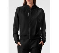 Kapuzensweatjacke PLEIN SPORT "Sweatjacke mit Kapuze", Mädchen, Gr. L, schwarz (02, schwarz), Obermaterial: 90% Baumwolle, 10% Polyester, Sweatjacken Zip-Hoodie (93110624-L) 02, schwarz