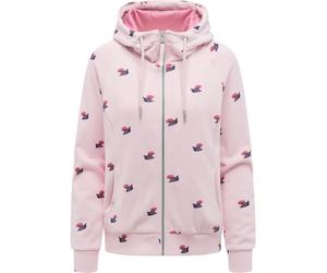 Kapuzensweatjacke RAGWEAR "Fllawia Shells", Damen, Gr. M (38), rosa (marshmallow), Sweatware, Material: 70% Baumwolle, 30% Polyester, gerade hüftlang, hoch geschlossener Ausschnitt, Ärmel ohne Ärmelsc
