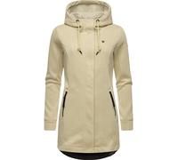 Kapuzensweatjacke RAGWEAR "Letti Bonded", Damen, Gr. S (36), beige (ecru), Feinstrick, Obermaterial: 100% Polyester; Innenfutter: 100% Polyester, tailliert ca. Mitte Oberschenkel, hoch geschlossener A