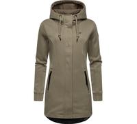 Kapuzensweatjacke RAGWEAR "Letti Bonded", Damen, Gr. XXXL(46), braun, Feinstrick, Obermaterial: 100% Polyester. Innenfutter: 100% Polyester, tailliert ca. Mitte Oberschenkel, hoch geschlossener Aussch