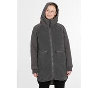 Kapuzensweatjacke RAGWEAR "LONGEDDY", Damen, Gr. XS, stone grau, Plüsch, Obermaterial: 100% Polyester, unifarben, bequem ca. Mitte Oberschenkel, Rundhals, Raglanärmel Rippbündchen, Sweatjacken (316940