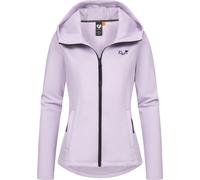 Kapuzensweatjacke RAGWEAR "Lyshka", Damen, Gr. S (36), lila (lavender), Sweatware, Material: 95% Polyester, 5% Elasthan, figurumspielend hüftbedeckend, hoch geschlossener Ausschnitt, Ärmel ohne Ärmels