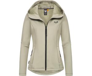 Kapuzensweatjacke RAGWEAR "Lyshka", Damen, Gr. XL (42), gelb (gelbgrün), Sweatware, Material: 95% Polyester, 5% Elasthan, figurumspielend hüftbedeckend, hoch geschlossener Ausschnitt, Ärmel ohne Ärmel