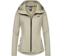 Kapuzensweatjacke RAGWEAR "Lyshka", Damen, Gr. XXL (44), gelb (gelbgrün), Sweatware, Material: 95% Polyester, 5% Elasthan, figurumspielend hüftbedeckend, hoch geschlossener Ausschnitt, Ärmel ohne Ärme