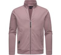 Kapuzensweatjacke RAGWEAR "Miet", Herren, Gr. XXXL (58), lila (mauve), Sweatware, Obermaterial: 55% Baumwolle, 45% Polyester, Basic, gerade hüftbedeckend, hoch geschlossener Ausschnitt, Ärmel ohne Ärm