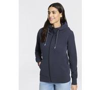 Kapuzensweatjacke RAGWEAR "NESKIA ZIP B O", Damen, Gr. S, blau (navy), Sweatware, Obermaterial: 95% Baumwolle, 5% Elasthan, unifarben, hüftlang, Rundhals, Rippbündchen, Sweatjacken, mit hochgeschnitte