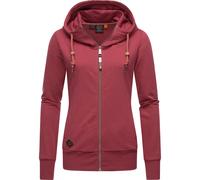 Kapuzensweatjacke RAGWEAR "Paya Intl.", Damen, Gr. XXXL(46), lila (beere), Material: 50% Baumwolle, 50% Polyester, tailliert hüftbedeckend, hoch geschlossener Ausschnitt, eng Rippbündchen, Sweatjacken