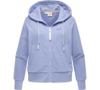 Kapuzensweatjacke RAGWEAR "Taila", Damen, Gr. XL (42), blau, Sweatware, Material: 70% Baumwolle, 30% Polyester, weit hüftlang, tiefer Rundhals, Ärmel ohne Ärmelschlitz Rippbündchen, Sweatjacken, modis