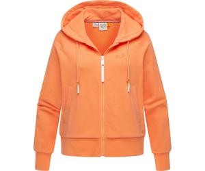 Kapuzensweatjacke RAGWEAR "Taila", Damen, Gr. XXXL(46), orange (pfirsich), Sweatware, Material: 70% Baumwolle, 30% Polyester, weit hüftlang, tiefer Rundhals, Ärmel ohne Ärmelschlitz Rippbündchen, Swea