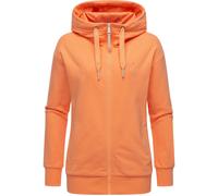 Kapuzensweatjacke RAGWEAR "Yodis Zip" Gr. 4XL (48), orange (pfirsich) Damen Sweatjacken (90330805-4XL) pfirsich