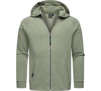 Kapuzensweatjacke RAGWEAR "Zenway", Herren, Gr. M (50), grün (helloliv), Sweatware, Obermaterial: 70% Baumwolle, 30% Polyester, Basic, gerade hüftbedeckend, hoch geschlossener Ausschnitt, Ärmel ohne Ä