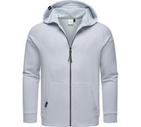 Kapuzensweatjacke RAGWEAR "Zenway", Herren, Gr. XL (54), grau (hellgrau), Sweatware, Obermaterial: 70% Baumwolle, 30% Polyester, Basic, gerade hüftbedeckend, hoch geschlossener Ausschnitt, Ärmel ohne 