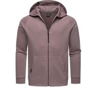 Kapuzensweatjacke RAGWEAR "Zenway", Herren, Gr. XXXL (58), lila (mauve), Sweatware, Obermaterial: 70% Baumwolle, 30% Polyester, Basic, gerade hüftbedeckend, hoch geschlossener Ausschnitt, Ärmel ohne Ä