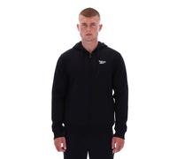 Kapuzensweatjacke REEBOK "COLTON SMALL LOGO ZIP THROUGH HOODY", Damen, Gr. L, schwarz, Obermaterial: 60% Baumwolle, 40% Polyester, Sweatjacken (73980937-L) schwarz