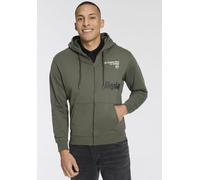 Kapuzensweatjacke REPLAY, Herren, Gr. S, grün (army grün), Sweatware, Obermaterial: 100% Baumwolle, normal, ohne Ausschnitt, angesetztes Bündchen, Sweatjacken (38818649-S) army grün