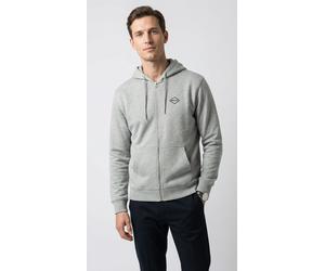 Kapuzensweatjacke REPLAY, Herren, Gr. XL, lt grau military, Sweatware, Obermaterial: 100% Baumwolle, regular fit normal, Rundhals, Rippbündchen, Sweatjacken, aus Baumwolle, Regular Fit (21622116-XL) l