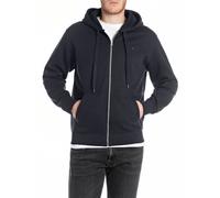 Kapuzensweatjacke REPLAY, Herren, Gr. XXL, blau (night blau), Sweatware, Obermaterial: 80% Baumwolle, 20% Polyester, unifarben, normal, Rundhals, angesetztes Bündchen, Sweatjacken (56665621-XXL) night