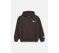 Kapuzensweatjacke S.OLIVER JUNIOR, Jungen, Gr. 134/140, braun (schwarz braun), Sweatware, Obermaterial: 60% Baumwolle, 40% Polyester, bedruckt, bequem hüftbedeckend, Rundhals, Bündchen, Sweatjacken, K