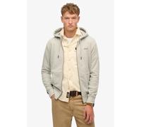 Kapuzensweatjacke SUPERDRY "ESSENTIAL LOGO ZIP HOODIE HB", Damen, Gr. XL, grau (varsity grau grindle), angeraute Sweatware, Obermaterial: 100% Seide, unifarben, slim fit normal, ohne Ausschnitt, Rippb