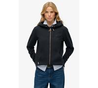 Kapuzensweatjacke SUPERDRY "Essential Logo Ziphood Hb", Damen, Gr. XS, eclipse navy, Sweatware, Obermaterial: 100% Baumwolle, unifarben, normal, Rundhals, Rippbündchen, Sweatjacken (94411322-XS) eclip