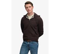 Kapuzensweatjacke SUPERDRY "ESSENTIAL SDCO LOGO ZIPHOOD", Herren, Gr. XL, braun (heritage port marl), angeraute Sweatware, Obermaterial: 60% Baumwolle, 40% Polyester, bedruckt, meliert, regular fit no