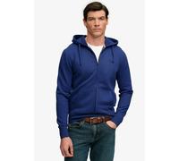 Kapuzensweatjacke SUPERDRY "ESSENTIAL SDCO LOGO ZIPHOOD", Herren, Gr. XXL, blau (summit blau), angeraute Sweatware, Obermaterial: 60% Baumwolle, 40% Polyester, bedruckt, regular fit normal, ohne Aussc