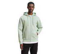 Kapuzensweatjacke TOM TAILOR DENIM, Herren, Gr. XXL, grün (fresh mint grün), Sweatware, Obermaterial: 70% Baumwolle, 30% Polyester, bestickt, unifarben, normal hüftbedeckend, Rundhals, Sweatjacken, mi