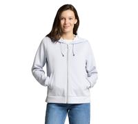 Kapuzensweatjacke TOM TAILOR "Regular", Damen, Gr. XL, soft dusty blau, Sweatware, Obermaterial: 51% Polyester, 42% Viskose, 7% Elasthan, unifarben, regular fit hüftbedeckend, Rundhals, Bündchen, Swea