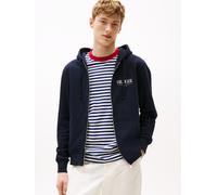 Kapuzensweatjacke TOMMY HILFIGER "HILFIGER STACKED HOODED ZIP TH", Herren, Gr. M, blau (desert sky), Sweatware, Obermaterial: 100% Baumwolle, Rippbündchen, Sweatjacken (24266004-M) desert sky