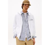 Kapuzensweatjacke TOMMY HILFIGER "HILFIGER STACKED HOODED ZIP TH", Herren, Gr. XL, weiß, Sweatware, Obermaterial: 100% Baumwolle, Rippbündchen, Sweatjacken (10959269-XL) weiß