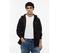 Kapuzensweatjacke TOMMY JEANS "TJM REGULAR DNA BACKPRINT FULLZIP", Herren, Gr. L, schwarz, Sweatware, Obermaterial: 80% Baumwolle, 20% Polyester, regular fit normal, Bündchen, Sweatjacken (49103554-L)