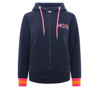 Kapuzensweatjacke ZWILLINGSHERZ, Damen, Gr. L/XL (L/XL), blau (navy), Sweatware, Obermaterial: 50% Baumwolle, 50% Polyester, unifarben, normal Po-bedeckend, ohne Ausschnitt, Sweatjacken, Regular Fit, 