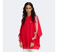 Kapuzensweatshirt ADIDAS ORIGINALS "3S OS CRW", Damen, Gr. M, better scarlet, weiß, Obermaterial: 100% Baumwolle, Rundhals, angesetztes Bündchen, Sweatshirts (13552605-M) better scarlet, weiß