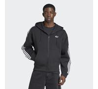 Kapuzensweatshirt ADIDAS ORIGINALS "ADIDAS ADICOLOR SPACER OVERSIZED", Herren, Gr. L, schwarz, Obermaterial: 53% Baumwolle, 47% Polyester, normal, Rundhals, angesetztes Bündchen, Sweatshirts, mit Reiß