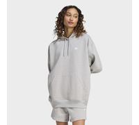 Kapuzensweatshirt ADIDAS ORIGINALS "ESS FL HD OS", Damen, Gr. XL, grau (medium grau heather), Obermaterial: 82% Baumwolle, 18% Polyester, normal, Rundhals, angesetztes Bündchen, Sweatshirts (11480066-