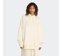 Kapuzensweatshirt ADIDAS ORIGINALS "ESSENTIALS LINEAR OVERSIZED HOODIE", Damen, Gr. S, cream weiß, Obermaterial: 82% Baumwolle, 18% Polyester, normal, Rundhals, angesetztes Bündchen, Sweatshirts, Over