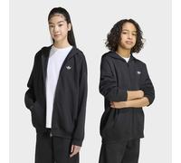 Kapuzensweatshirt ADIDAS ORIGINALS "FULL ZIP HOODIE", Mädchen, Gr. 176, schwarz, Obermaterial: 70% Baumwolle, 30% Polyester, normal, Rundhals, angesetztes Bündchen, Sweatshirts (16594035-176) schwarz