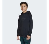 Kapuzensweatshirt ADIDAS ORIGINALS "GFX TR LO HO", Mädchen, Gr. 128, schwarz, schwarz, Obermaterial: 70% Baumwolle, 30% Polyester, normal, Rundhals, angesetztes Bündchen, Sweatshirts (51776508-128) sc
