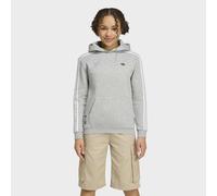 Kapuzensweatshirt ADIDAS ORIGINALS "GRAFIK-HOODIE, LOCKER GESCHNITTEN", Mädchen, Gr. 170, medium grau heather, weiß, Obermaterial: 70% Baumwolle, 30% Polyester, normal, Rundhals, angesetztes Bündchen,
