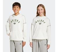 Kapuzensweatshirt ADIDAS ORIGINALS "LOGO PLAY HOODIE KIDS", Mädchen, Gr. 152, weiß (cloud weiß), Obermaterial: 70% Baumwolle, 30% Polyester, normal, Rundhals, angesetztes Bündchen, Sweatshirts (860712