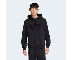 Kapuzensweatshirt ADIDAS ORIGINALS "MONOGRAM HD", Herren, Gr. S, schwarz, Obermaterial: 70% Baumwolle, 30% Polyester, angesetztes Bündchen, Sweatshirts (82182367-S) schwarz