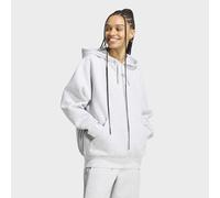 Kapuzensweatshirt ADIDAS ORIGINALS "SPACER HOODIE", Damen, Gr. M, grau (light grau heather, reflective silber, lgh solid grau, silber metallic), Obermaterial: 53% Baumwolle, 47% Polyester, normal, Run
